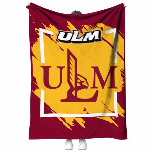 louisiana monroe warhawks splatter effect red blanket best selling