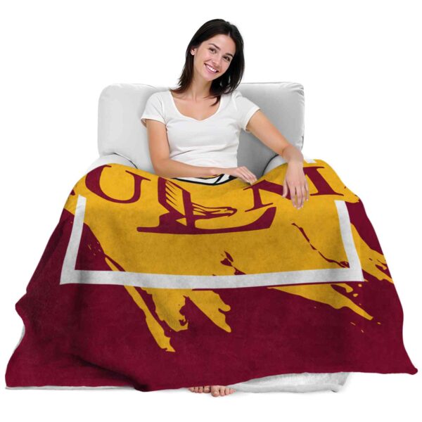 louisiana monroe warhawks splatter effect red blanket latest model