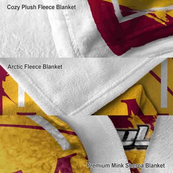 louisiana monroe warhawks splatter effect red blanket premium grade