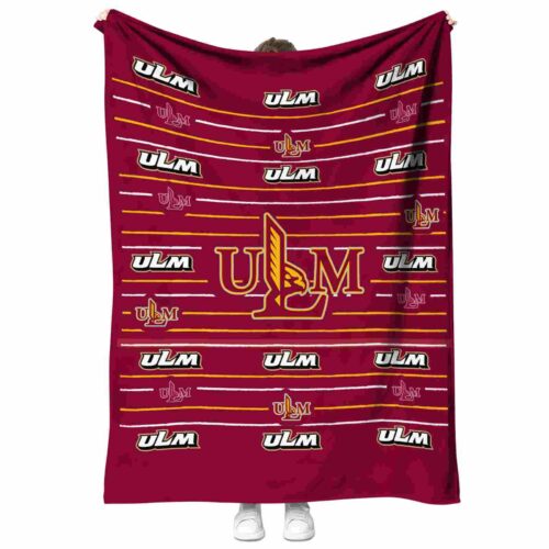 louisiana monroe warhawks striped pattern red blanket best selling