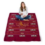 louisiana monroe warhawks striped pattern red blanket best selling
