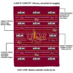 louisiana monroe warhawks striped pattern red blanket best selling