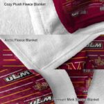 louisiana monroe warhawks striped pattern red blanket best selling