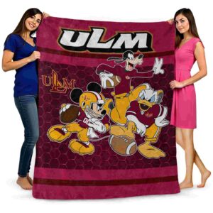 louisiana monroe warhawks three musketeers red blanket fashion forward