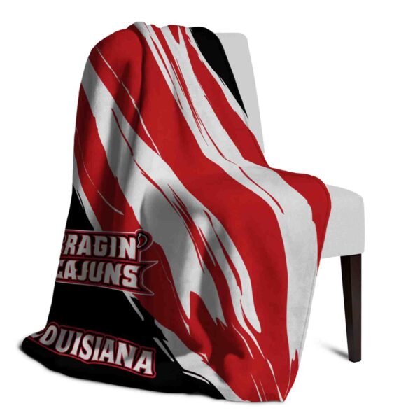 louisiana ragin cajuns brushstrokes red white blanket top rated