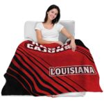 louisiana ragin cajuns diagonal stripes red blanket latest model