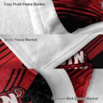 louisiana ragin cajuns diagonal stripes red blanket premium grade
