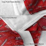 louisiana ragin cajuns diehard fans red blanket premium grade