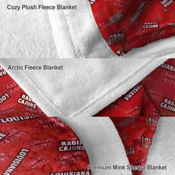 louisiana ragin cajuns diehard fans red blanket premium grade