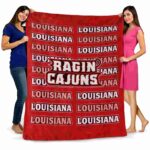 louisiana ragin cajuns fan pride red blanket best selling