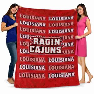 louisiana ragin cajuns fan pride red blanket fashion forward