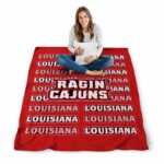 louisiana ragin cajuns fan pride red blanket best selling