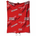 louisiana ragin cajuns fan spirit red blanket best selling