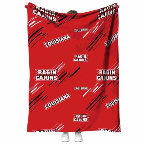 louisiana ragin cajuns fan spirit red blanket best selling