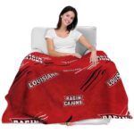 louisiana ragin cajuns fan spirit red blanket latest model