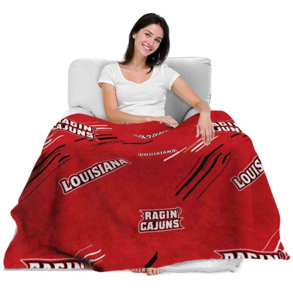 louisiana ragin cajuns fan spirit red blanket latest model