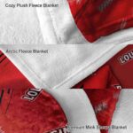 louisiana ragin cajuns fan spirit red blanket premium grade