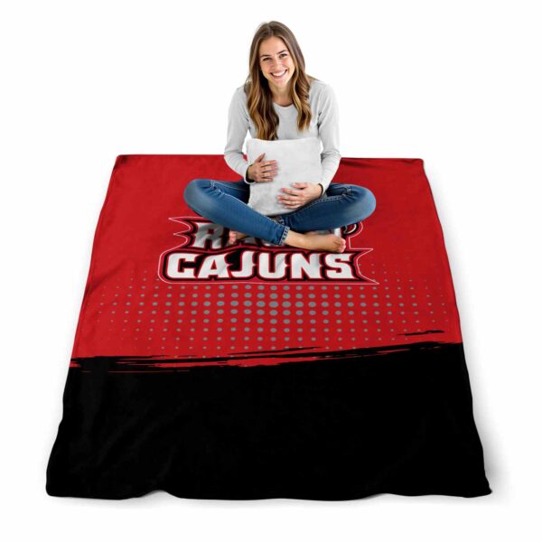 louisiana ragin cajuns gradient dots red blanket high quality