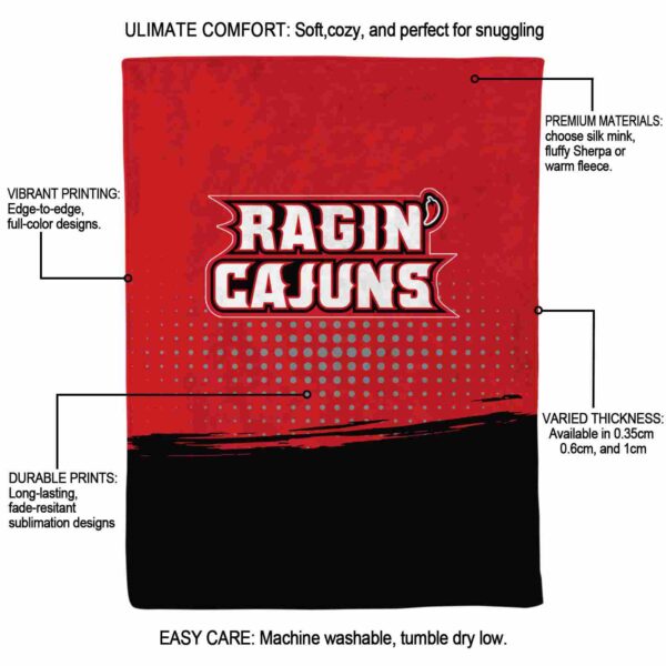 louisiana ragin cajuns gradient dots red blanket new arrival