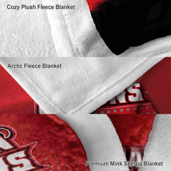 louisiana ragin cajuns gradient dots red blanket premium grade