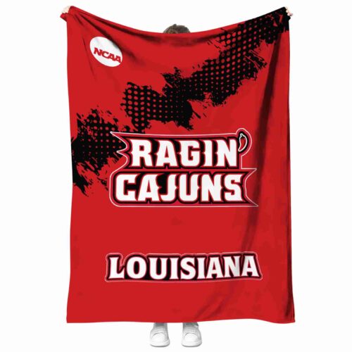 louisiana ragin cajuns grunge texture red blanket best selling