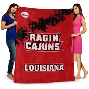 louisiana ragin cajuns grunge texture red blanket fashion forward