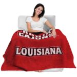 louisiana ragin cajuns grunge texture red blanket best selling