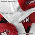 louisiana ragin cajuns grunge texture red blanket best selling