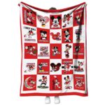 louisiana ragin cajuns mickey minnie red white blanket best selling
