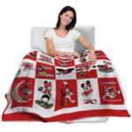 louisiana ragin cajuns mickey minnie red white blanket latest model