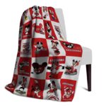 louisiana ragin cajuns mickey minnie red white blanket top rated