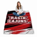 louisiana ragin cajuns paint streaks red white blanket best selling