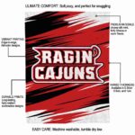 louisiana ragin cajuns paint streaks red white blanket best selling