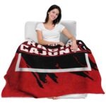 louisiana ragin cajuns splatter effect red blanket latest model