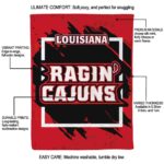 louisiana ragin cajuns splatter effect red blanket new arrival