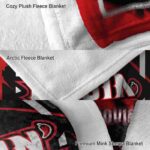 louisiana ragin cajuns splatter effect red blanket premium grade