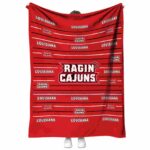 louisiana ragin cajuns striped pattern red blanket best selling