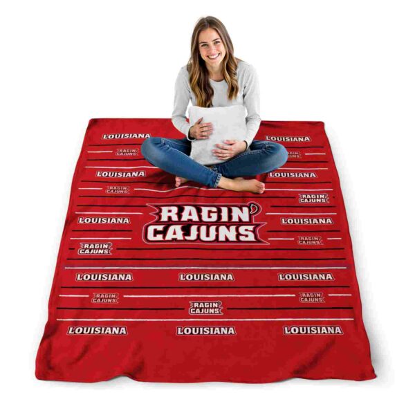 louisiana ragin cajuns striped pattern red blanket high quality