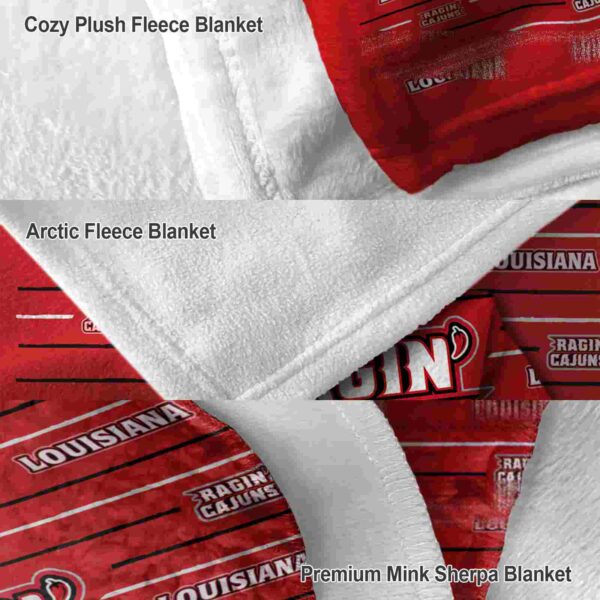 louisiana ragin cajuns striped pattern red blanket premium grade