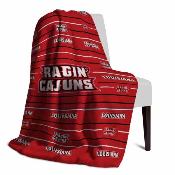 louisiana ragin cajuns striped pattern red blanket top rated