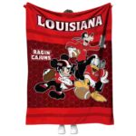 louisiana ragin cajuns three musketeers red blanket best selling