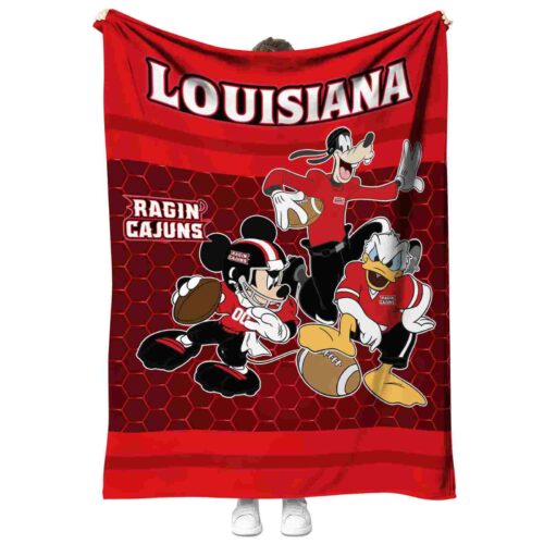 louisiana ragin cajuns three musketeers red blanket best selling