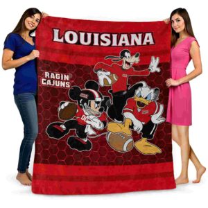 louisiana ragin cajuns three musketeers red blanket fashion forward