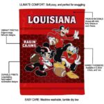 louisiana ragin cajuns three musketeers red blanket best selling