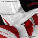 louisville cardinals brushstrokes red white blanket best selling