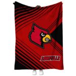 louisville cardinals diagonal stripes red blanket best selling