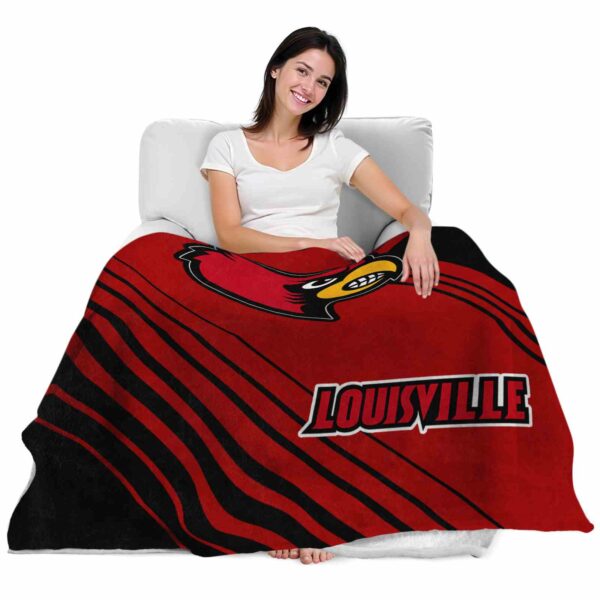 louisville cardinals diagonal stripes red blanket latest model