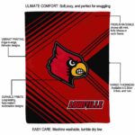 louisville cardinals diagonal stripes red blanket new arrival