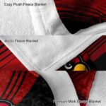 louisville cardinals diagonal stripes red blanket premium grade