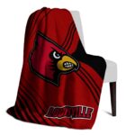 louisville cardinals diagonal stripes red blanket top rated